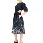 NEW INC INTERNATIONAL CONCEPTS Linna Garden Cutout Printed Dress Black Size L Photo 7