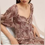 Mango New  MNG Printed mini dress with balloon sleeves, size S, size US 4 Photo 12