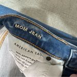 American Eagle Soft Knit High Rise Mom Jeans Distressed Raw Hem Size 2 Photo 9