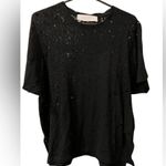 IRO  Black Distressed Short Sleeve Tee Photo 5
