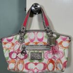 Coach  Poppy Signature C Dream Scribble Satchel Handbag Pink M1020-16702 Photo 0