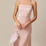 RIHOAS The Pink Bodycon Satin Cami Midi Dress XS Photo 0
