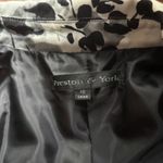 Preston & York Blazer 10 Black White Gray Floral Open Career Whimsygoth Modern Photo 4