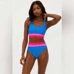 Beach Riot  Mackenzie Top Orchid Colorblock, Size Small, $98 Photo 4