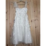 NWT Lulus Effortlessly Sweet White Tulle 3D Floral Tie Photo 3