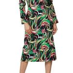 La DoubleJ Tinder Multicolor Floral Print Long Sleeve Midi Dress Size Black Size XS Photo 0