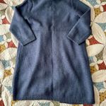 Boden grayish blue wool long duster Y2K babydoll knit cardigan Size 12 Photo 3