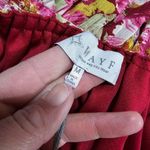 WAYF  Red & Yellow Floral Milkmaid Peplum Flounce Sleeve Blouse Size Medium Photo 5