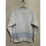 Eddie Bauer Vintage Sweater 1990's Style White Blue Snowflakes Knit Pullover Photo 4