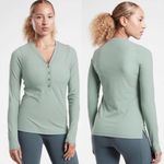 Athleta  Ribbed Uptempo Ribbed henley top Photo 0