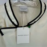 NWT Naked Beast 100% Silk Panda Embroidered Shirt Blouse Women’s Medium … White Photo 3