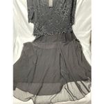 NWT J Kara Women's Scoop Neck Line with 3/4 Sleeve Beaded Top Long Dress Black S Size 6 Photo 6