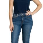 Nanette Lepore Blue York Crop Gentle Distress Jeans with Pearl Embellished Cuffs Photo 0