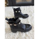 SUGAR Black Lug Sole Chelsea Boots with Jeweled Strap Detail Ankle Booties Size 7.5 Photo 2