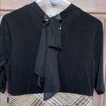 Robbie Bee  Black and Tan Plaid Midi Dress Photo 4