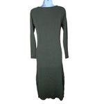 Aerie  Green Ribbed Long Sleeve Midi Dress Size Small Photo 5