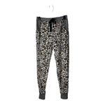 Emerson Road Pajama Set Women Small Brown Fuzzy Luxe Leopard Loungewear NWT Black Photo 2