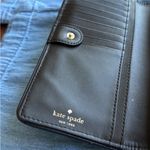 Kate Spade  Black Leather Wallet with Gold Logo Photo 4