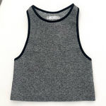 Forever 21  Heather Gray High Neck Ribbed Sports Top with Black Trim in Size XS Photo 0