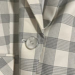 Elie Tahari NWT $398  cream black checkered blazer extra button Photo 7