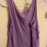 Loft  Purple Ruffle Tank Top Photo 1