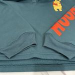 Disney Winnie The Pooh Sweatshirt Pullover Cropped Teal Loose Fit Size Medium Photo 8