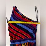 Spotlight Warehouse rainbow stripe Maxi dress one shoulder lightweight Red Size 2 Photo 4