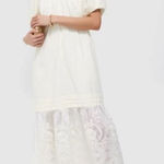 Tuckernuck  x Studio McGee Cream Cotton Lace Juniper Dress Size Small Photo 0