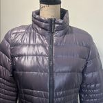 Kensie  Quilted Ombré Purple Gray Shiny Puffer Jacket Coat Size Small Photo 4