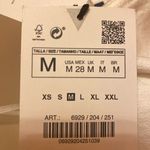 ZARA New with tag  White Denim Bodycon Bandeau Mini Dress Photo 7