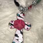 NWT Cross & Zebra Statement Necklace Earring Set Photo 1