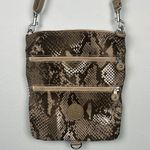 Kipling AC7905 Keiko Crossbody Bag Nylon Tan/Brown Tonal Snake Print bag Photo 0