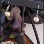 Long Crystal Bead Sweater Necklace w/ Earrings Tan Photo 4