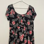 Hot Topic  Moth Floral Dress Black Gray Rose Bug Bugs Short Sleeve Mini Fit Flare Photo 4