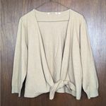 Soft Surroundings  Woman’s Yellow Lightweight Tie-Front Cardigan Sweater Photo 0