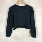 CIRCUS NY Blouson Sleeve Terry Black Sweatshirt NWT MEDIUM Photo 7