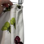 Talbots Women Butterfly Print Skirt 16 White Pink Green A-Line Silk Blend Whimsy Photo 3