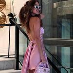 ZARA dress mini halter pink satin Bow  🍬 🎀 wedding party coctail bridal shower Photo 1
