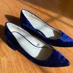 ZARA Velvet Blue Block Heel Shoes Photo 1