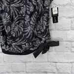 Island Escape Coral Gables Printed Blouson Bandeau Tankini Top Size 8 Black New Photo 2