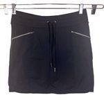 Athleta Womens Black Metro Skirt Skort Size Small Tall Zip Pockets Tennis Golf Photo 0