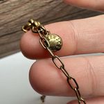 J.Crew Talbots Amber Shade Glass Clear Rhinestone Gold Tone Station Chain Necklace 34in Photo 6