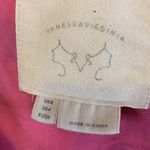 Anthropologie  Vanessa Virginia Pink Print Silky Beaded Dress with Belt Size S Photo 4