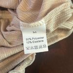 Womens Crop Top M Tan Sleeveless‎ Pullover Ruffles Stretch Party Night Out NEW Size M Photo 2