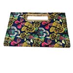 Multicolor Butterfly Rectangular Convertible Clutch Crossbody Purse Wedding Blue Photo 1