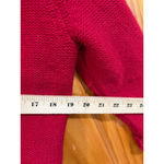 Marisa Christina 100% Merino Wool Red Shawl Collar Open Cardigan Women’s M Size M Photo 4