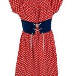 Anthropologie Vintage 60's 70's Floral Print Tie Waist Prairie Milkmaid Peasant Mini Dress Photo 0