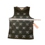 Juicy Couture  Bling Logo Velour Racerback Tank L Black Sleepwear Y2K‎ Crop NWT Photo 2