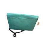 New! J.Crew Convertible Clutch Crossbody Leather Chain Strap Shoulder Bag Teal Blue Photo 3
