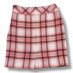 L.L.Bean Favorite Fit Wool Skirt Pink Purple Green Gold Plaid 8 Petite Size 8P Photo 1
